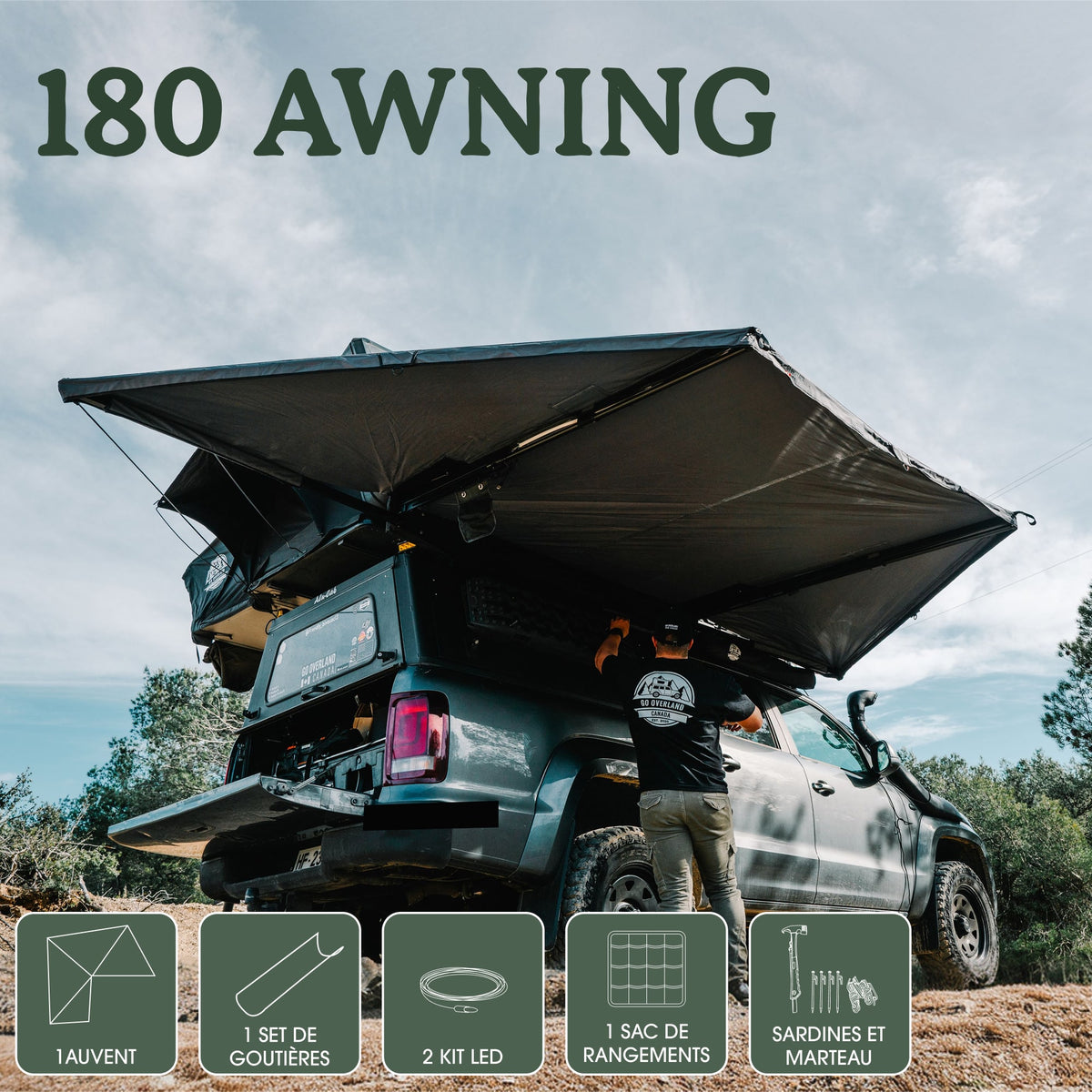 Zelfstandige Awning 180°