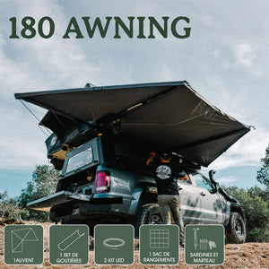 Vrijstaande luifel 180°