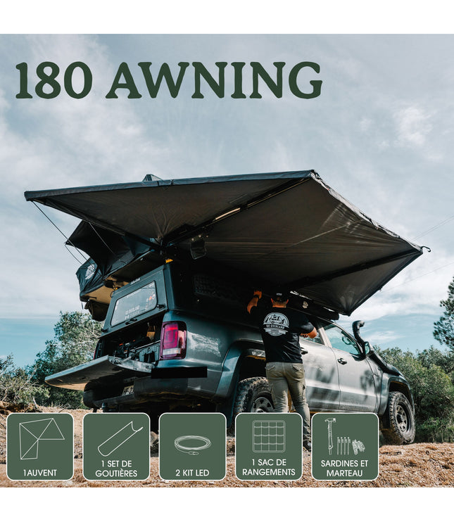 Vrijstaande luifel 180°